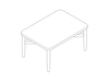 A line drawing - Reframe Table–Rectangular