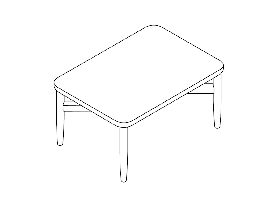A line drawing - Reframe Table–Rectangular