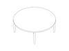 A line drawing - Reframe Table–Round