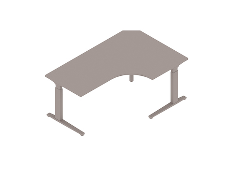 A generic rendering - Renew Sit-to-Stand Table–Extended Corner