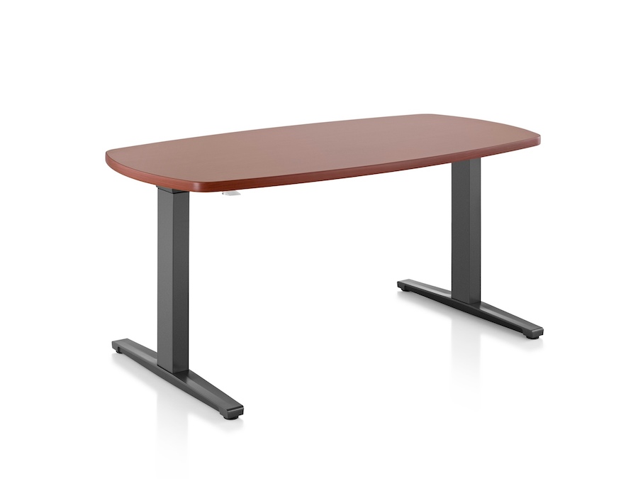 A photo - Renew Sit-to-Stand Table–Oval