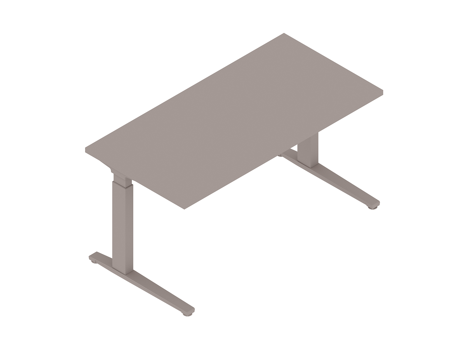 A generic rendering - Renew Sit-to-Stand Table–Rectangular–C Foot
