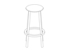 A line drawing - Revolver Stool–Bar Height
