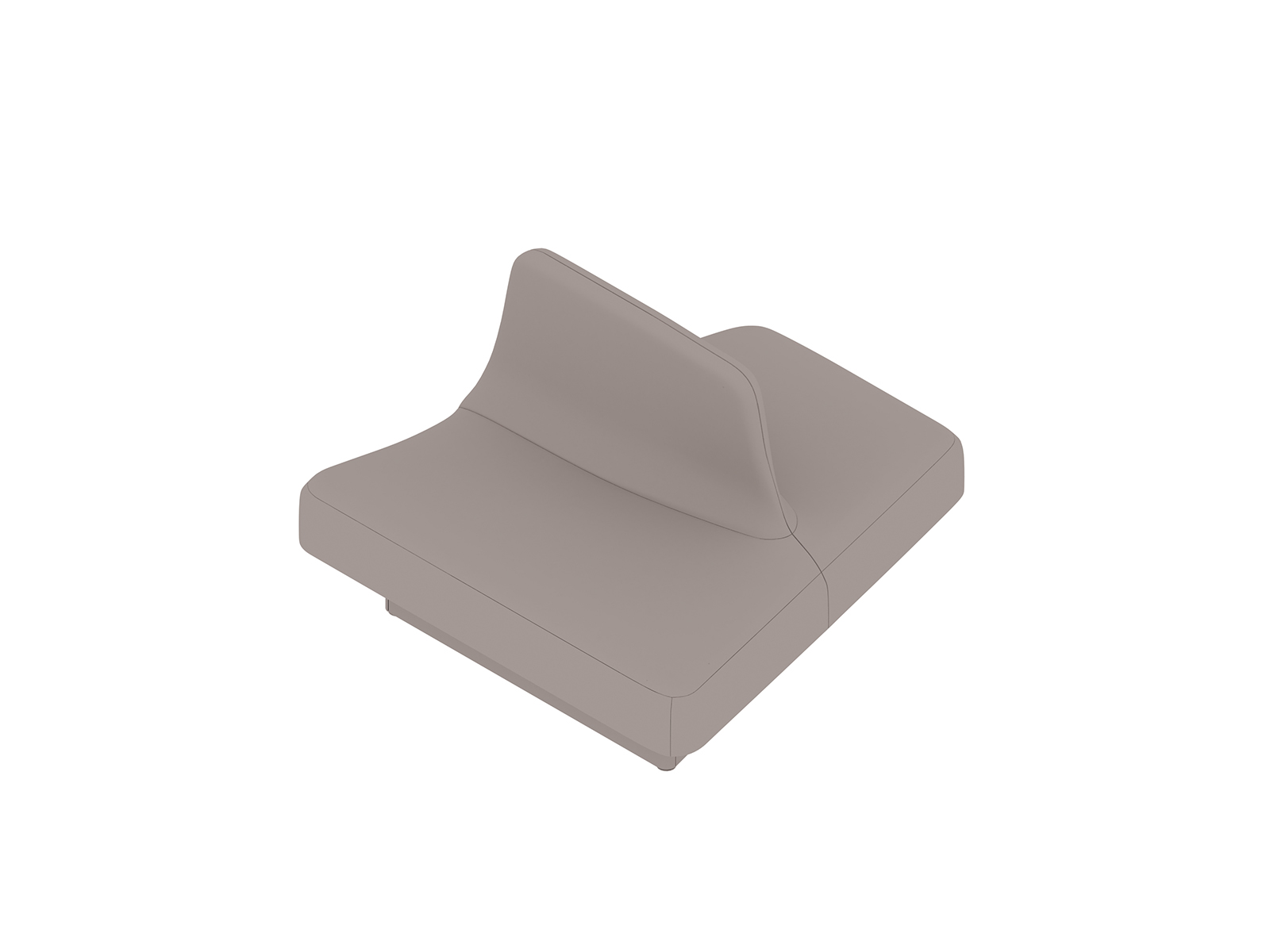 A generic rendering - Rhyme Low Modular Seating–End A