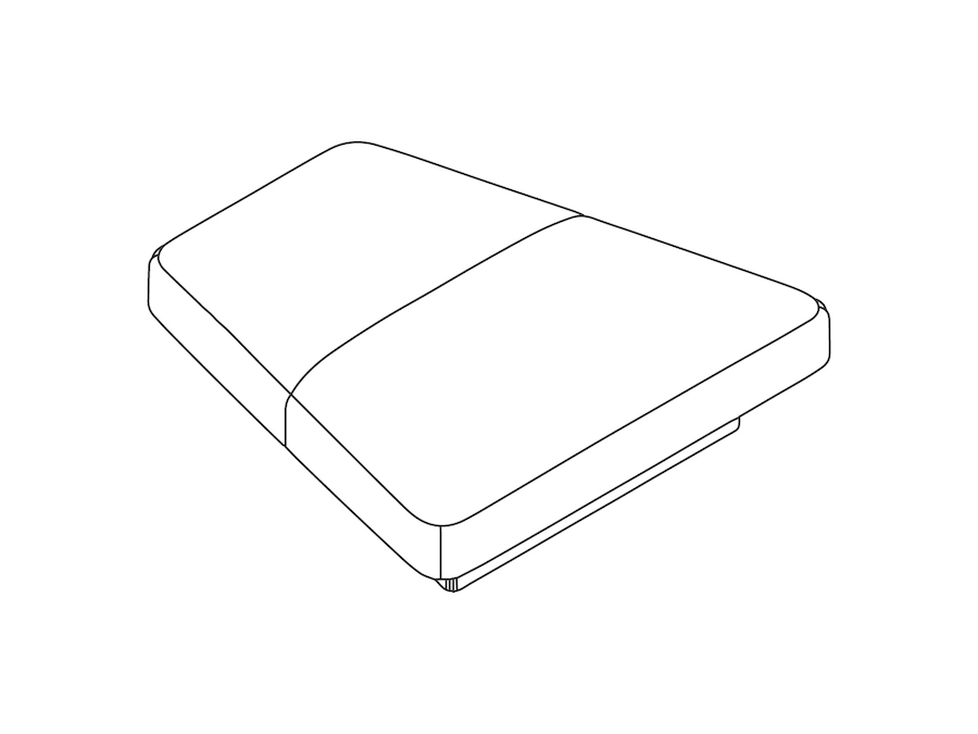 A line drawing - Rhyme Modular Seating–Bench