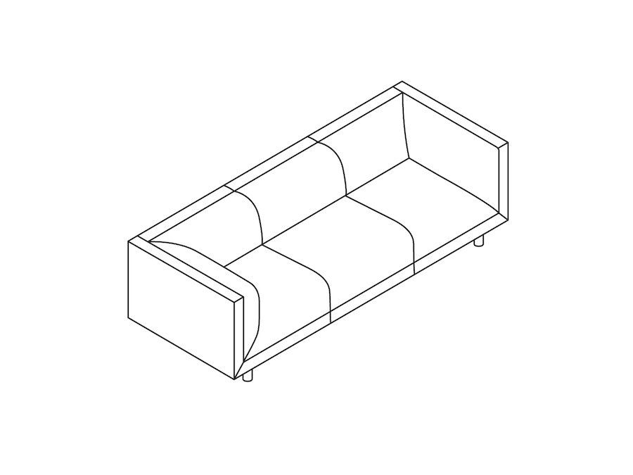 A line drawing - Rolled Arm Sofa