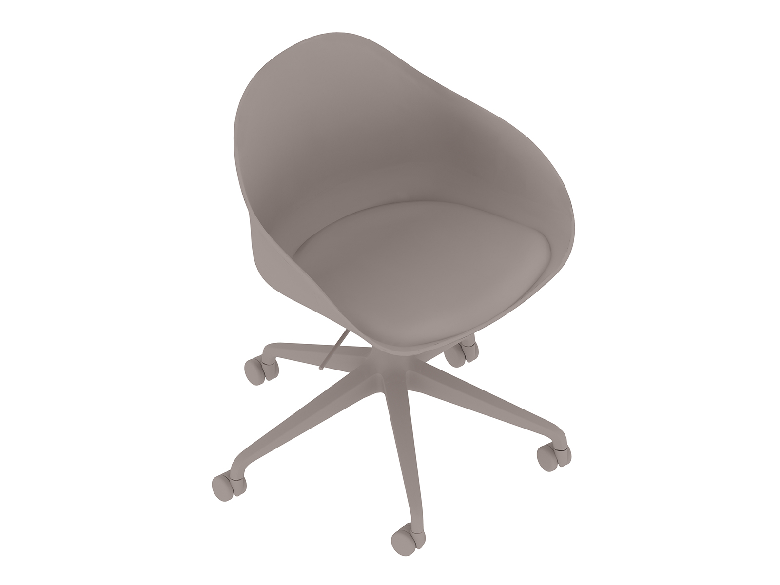 Uma renderização genérica - Cadeira Ruby–Base estrela de 5 pontas–Altura fixa–Almofada do assento estofada