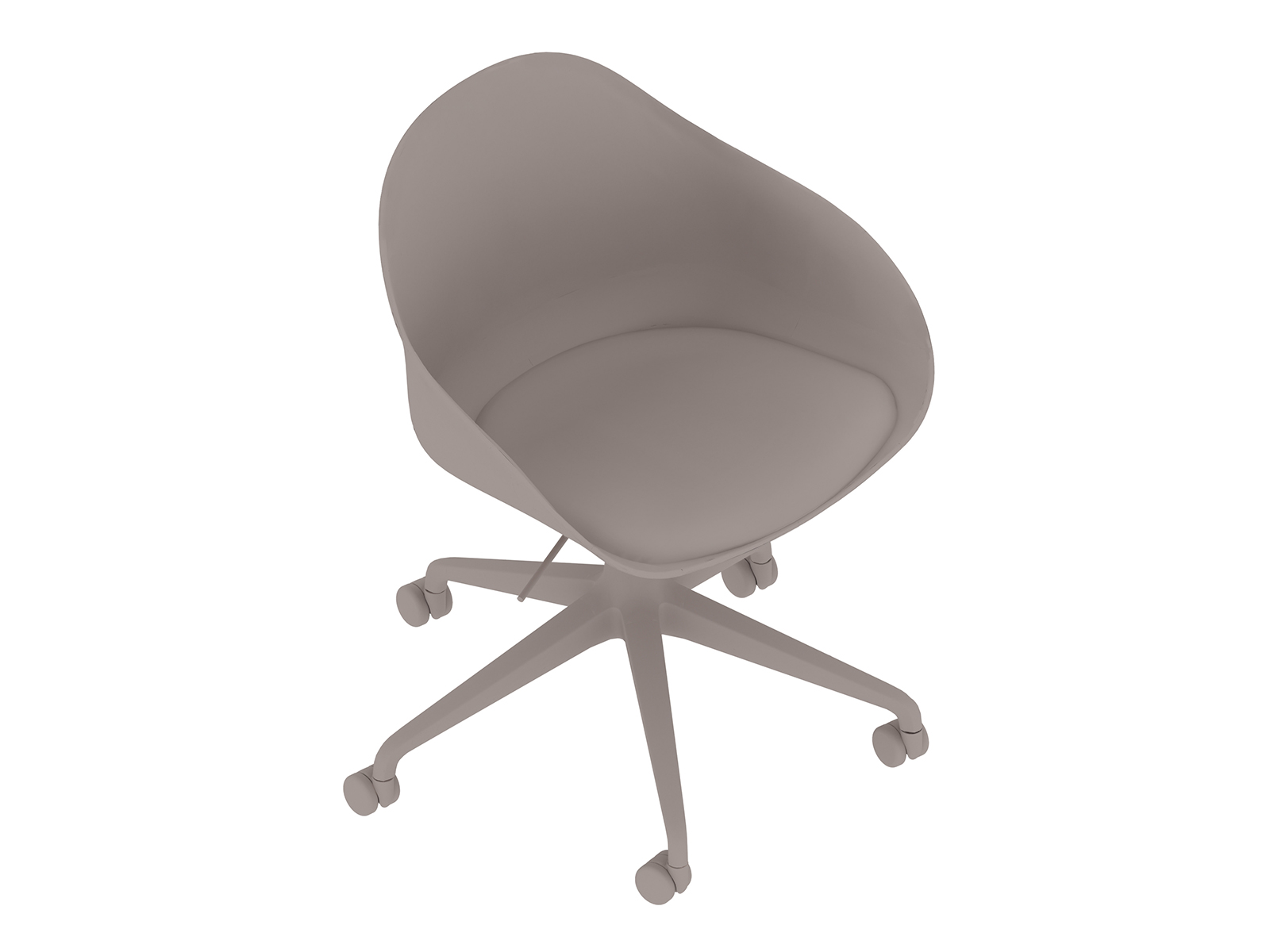 Een generieke rendering - Ruby-stoel–5-ster onderstel–gasveer–gestoffeerde zitting