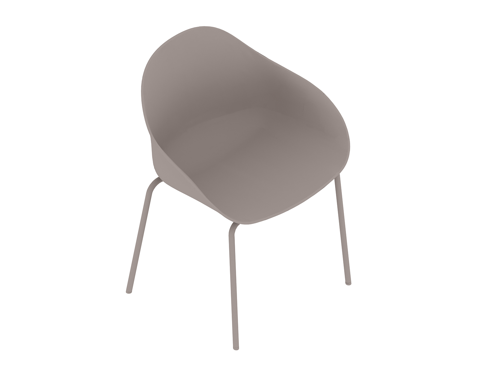 Uma renderização genérica - Cadeira para visitantes Ruby–Base de 4 pernas–Sem estofamento