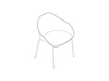 A line drawing - Ruby Side Chair–4-Leg Base–Upholstered Seat Pad