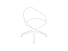 Um desenho de linha - Cadeira para visitantes Ruby–Base estrela de 4 pontas–Sem estofamento