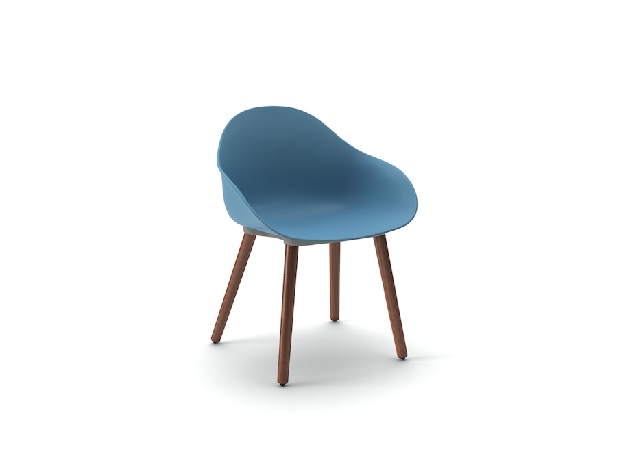 Uma foto - Cadeira para visitantes Ruby–Base de madeira–Sem estofamento