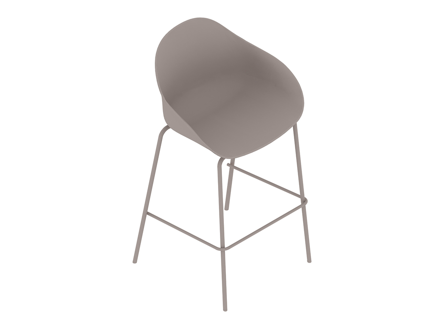 A generic rendering - Ruby Stool–Bar Height–4-Leg Base–Nonupholstered