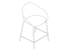 A line drawing - Ruby Stool–Counter Height–4-Leg Base–Non-upholstered