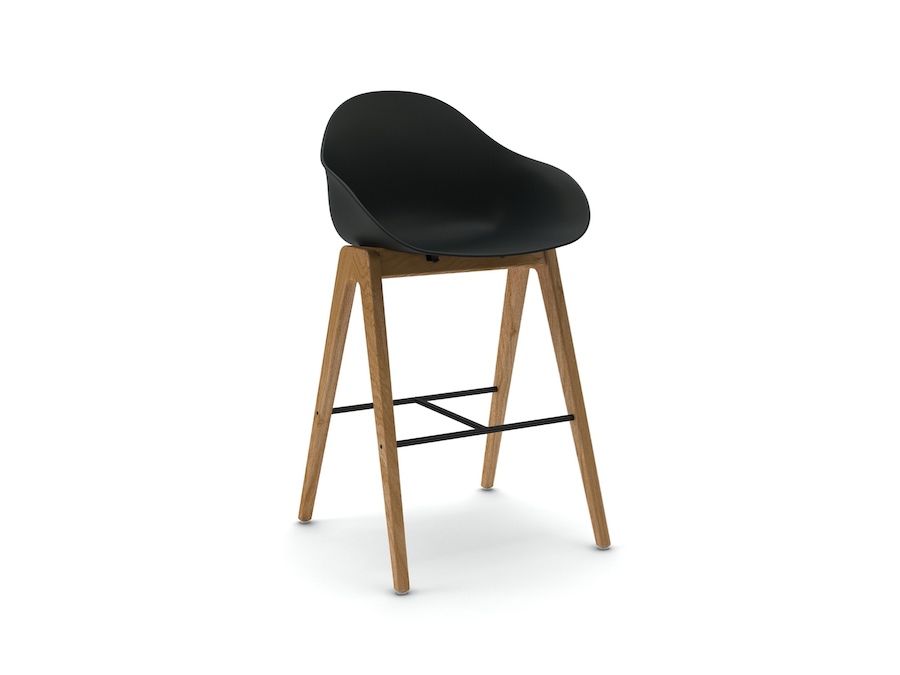 A photo - Ruby Wood Stool–Bar Height–Nonupholstered