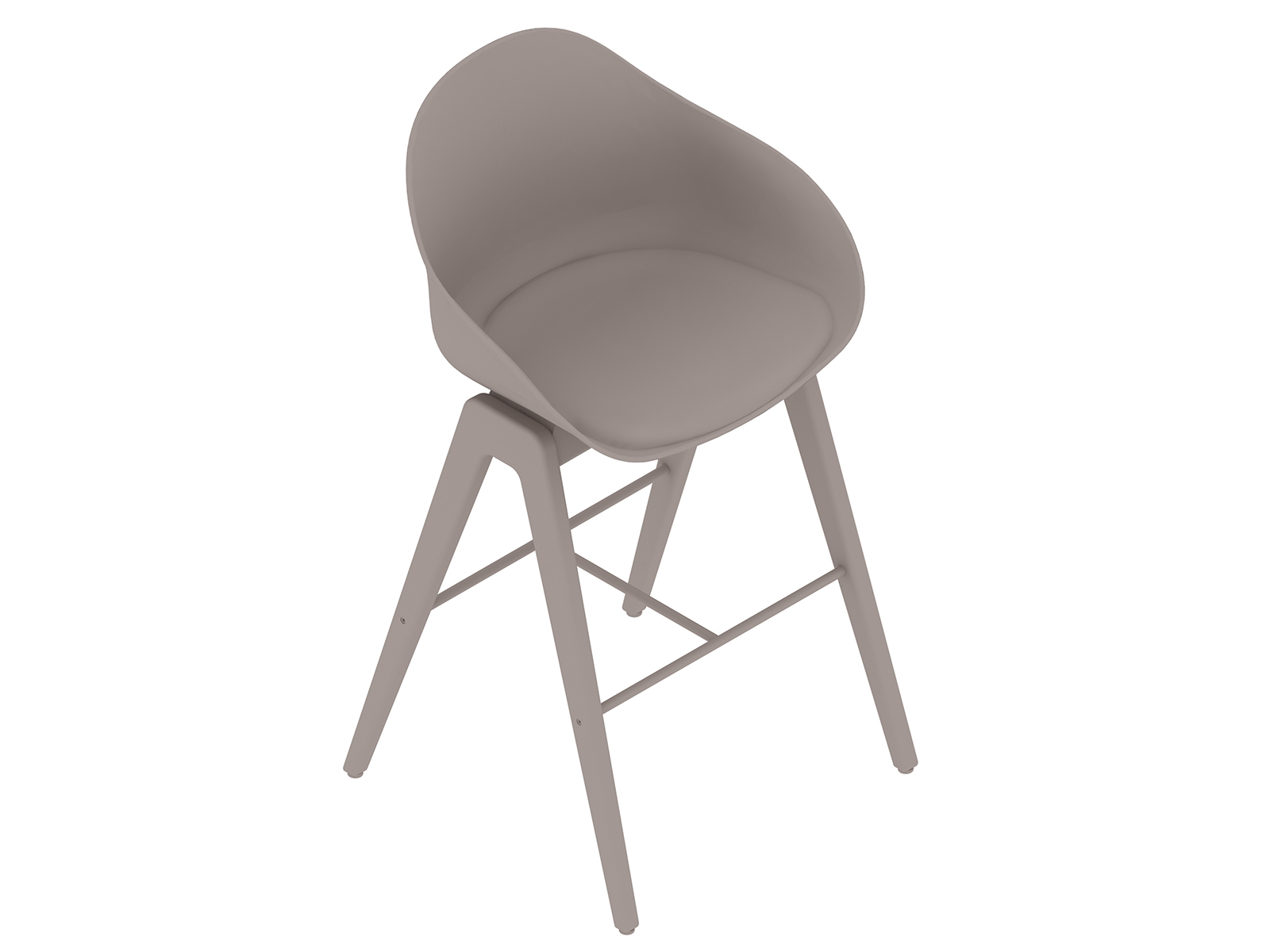 A generic rendering - Ruby Wood Stool–Bar Height–Upholstered Seat Pad