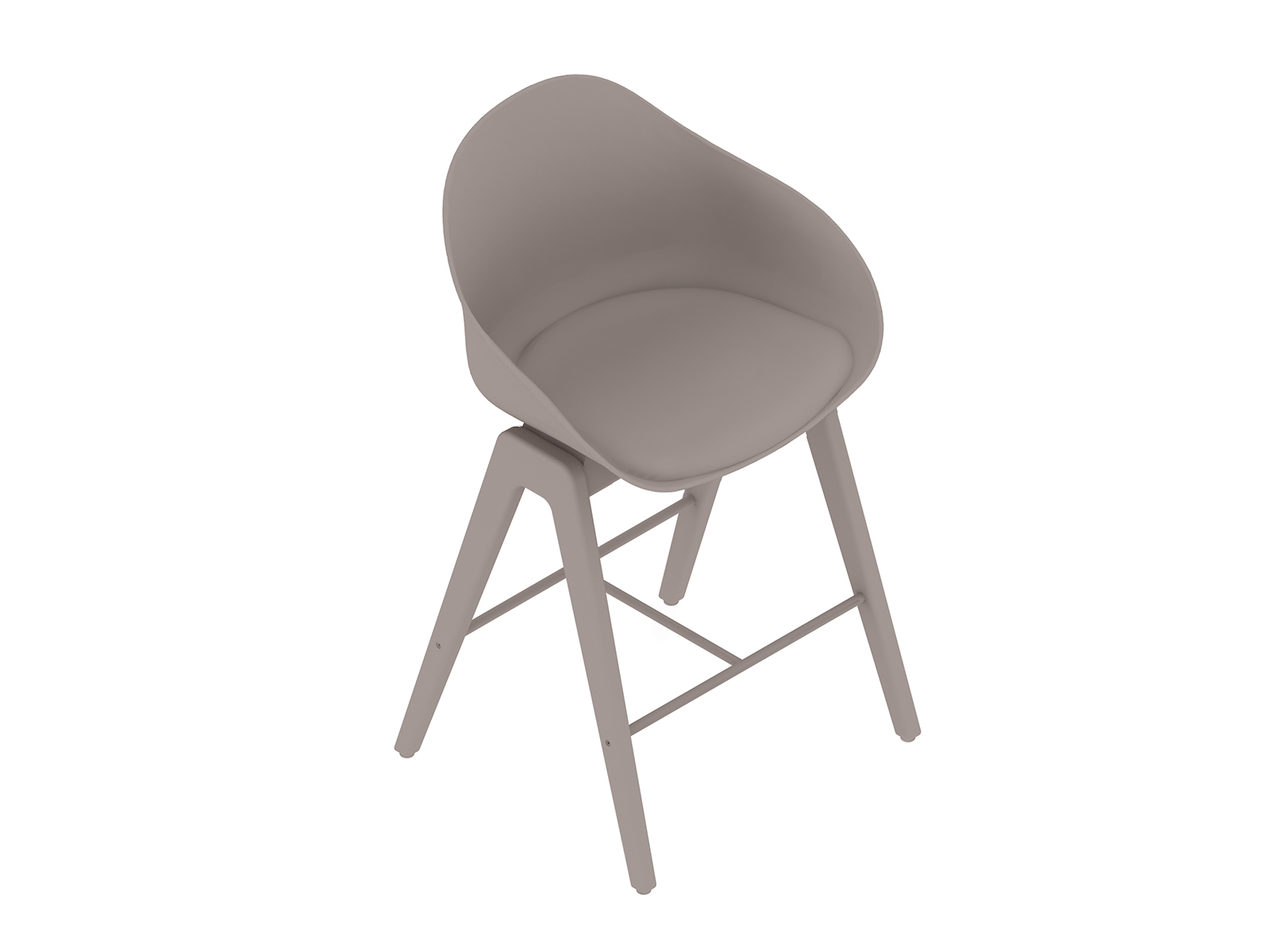 A generic rendering - Ruby Wood Stool–Counter Height–Upholstered Seat Pad