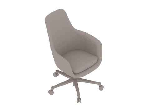 Een generieke rendering - Saiba-stoel – hoge rugleuning – 5-ster onderstel