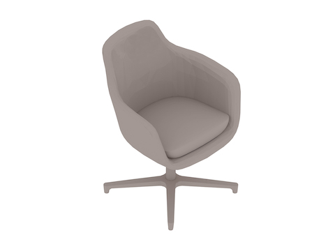 Uma renderização genérica - Cadeira Saiba–Encosto médio–Base 4 Star