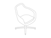 A line drawing - Saiba Chair–Mid Back–4-Star Base