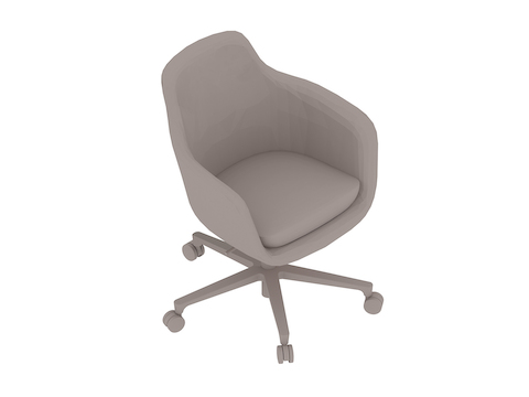 Een generieke rendering - Saiba-stoel–Mid rugleuning–5-ster onderstel