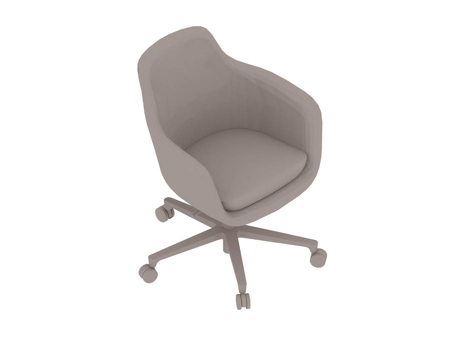 Uma renderização genérica - Cadeira Saiba–Encosto médio–Base 5 Star