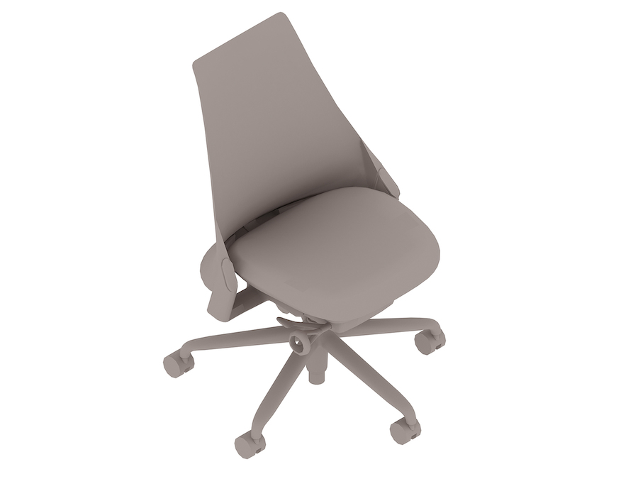 通用渲染图 - Sayl座椅–带软垫的中高靠背–无扶手
