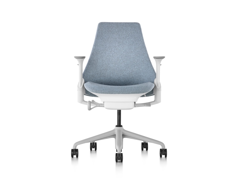 A photo - Sayl Chair–Upholstered Mid Back–Height Adjustable Arms