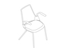线描图 - Sayl单椅–4腿底座
