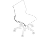 线描图 - Setu座椅–5星底座–无扶手
