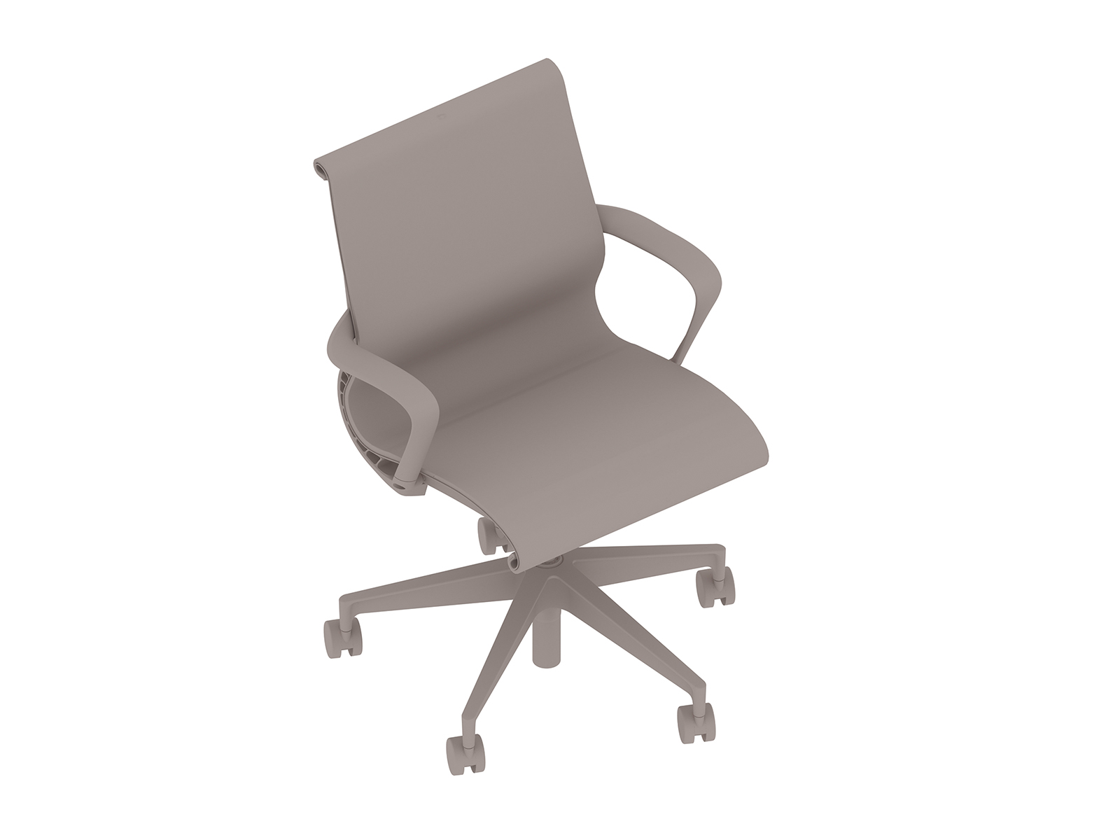 Een generieke rendering - Setu-stoel–5-ster onderstel–Lintachtige armleuningen