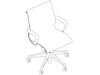 线描图 - Setu座椅–5星底座–带状扶手