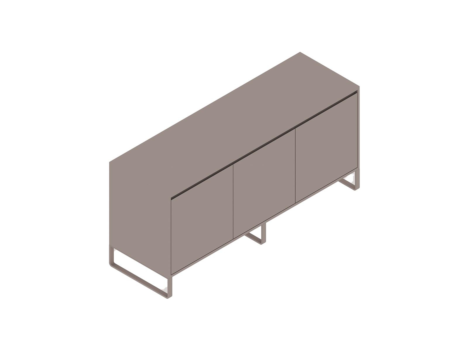 Uma renderização genérica - Sideboard Storage–3 portas