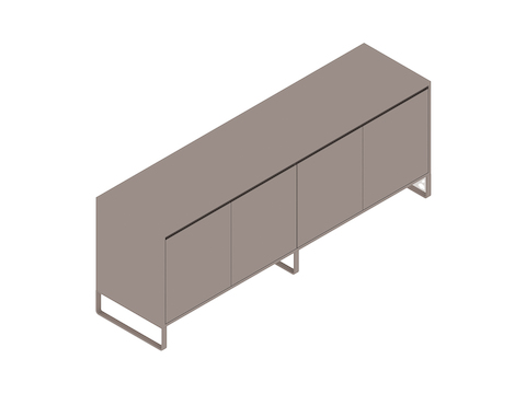 通用渲染图 - Sideboard Storage储物餐边柜 - 4门