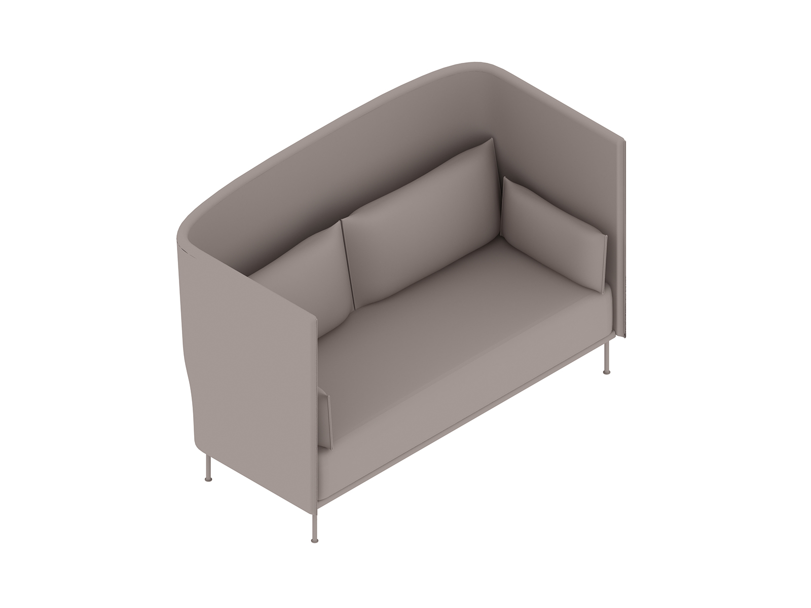 A generic rendering - Silhouette Sofa–High Back–2 Seat