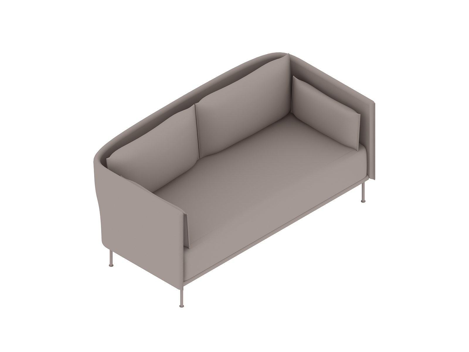 Agricultural battle Tend Silhouette Sofa–Low Back–3 Seat - 3D Product Models - Herman Miller