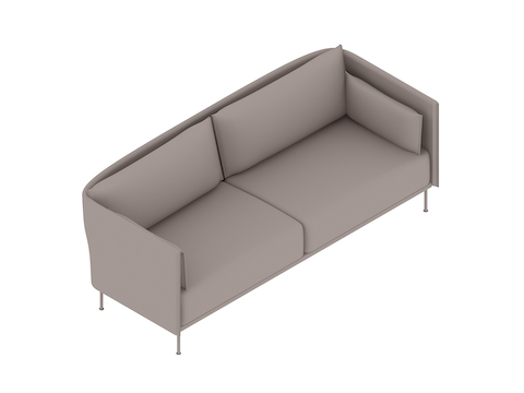 A generic rendering - Silhouette Sofa–Low Back–3 Seat