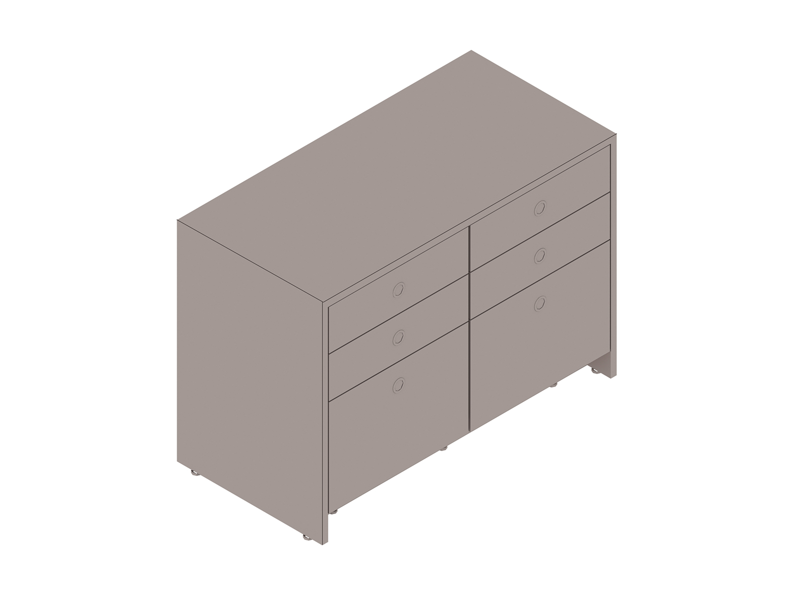 A generic rendering - Sled Base Credenza–2 Units Wide