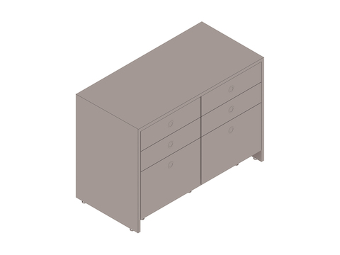 A generic rendering - Sled Base Credenza–2 Units Wide