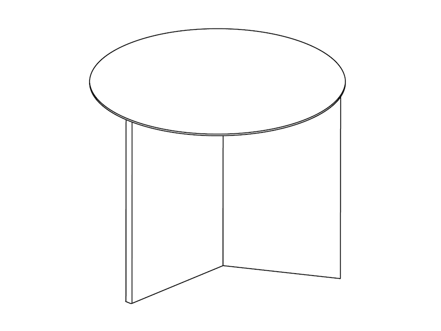A line drawing - Slit Table–Round