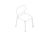 A line drawing - Soft Edge Chair–Metal Base–Polypropolene Seat and Back–Upholstered