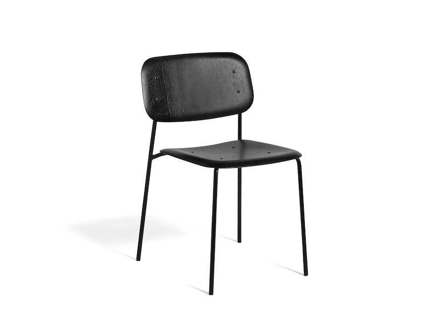 A photo - Soft Edge Chair–Metal Base–Wood Seat and Back–Nonupholstered