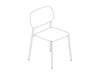 A line drawing - Soft Edge Chair–Metal Base–Wood Seat and Back–Nonupholstered