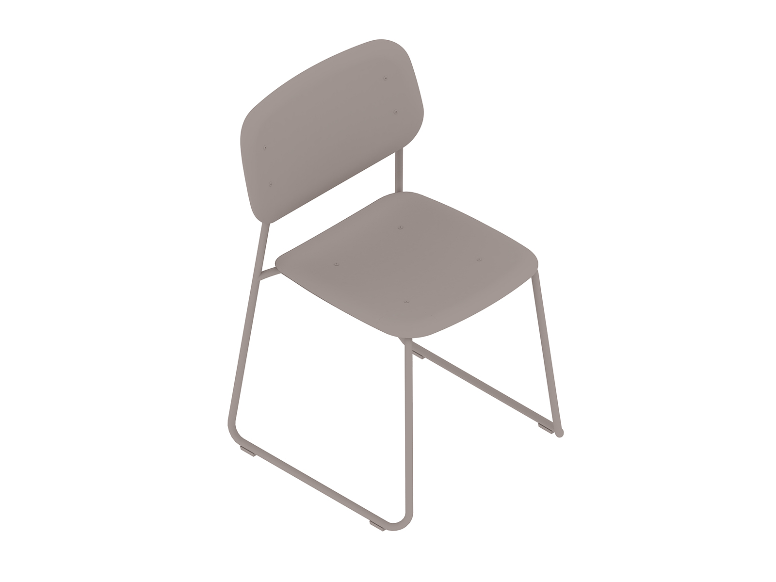 A generic rendering - Soft Edge Chair–Sled Base–Polypropolene Seat and Back–Nonupholstered