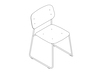 A line drawing - Soft Edge Chair–Sled Base–Polypropolene Seat and Back–Nonupholstered