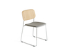 A photo - Soft Edge Chair–Sled Base–Wood Seat and Back–Upholstered