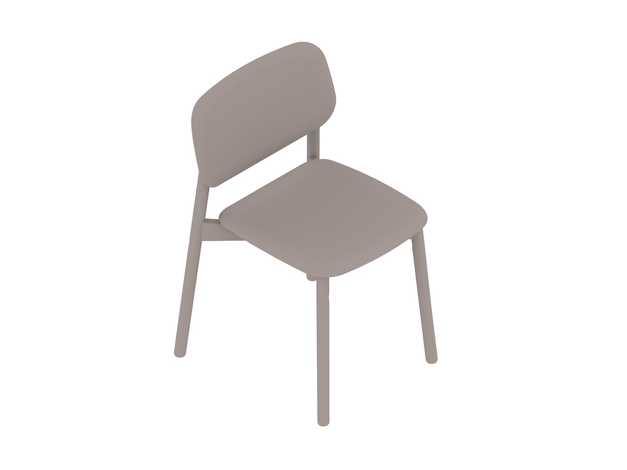 A generic rendering - Soft Edge Chair–Wood Base–Wood Seat and Back–Upholstered