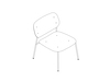 A line drawing - Soft Edge Lounge Chair–Nonupholstered