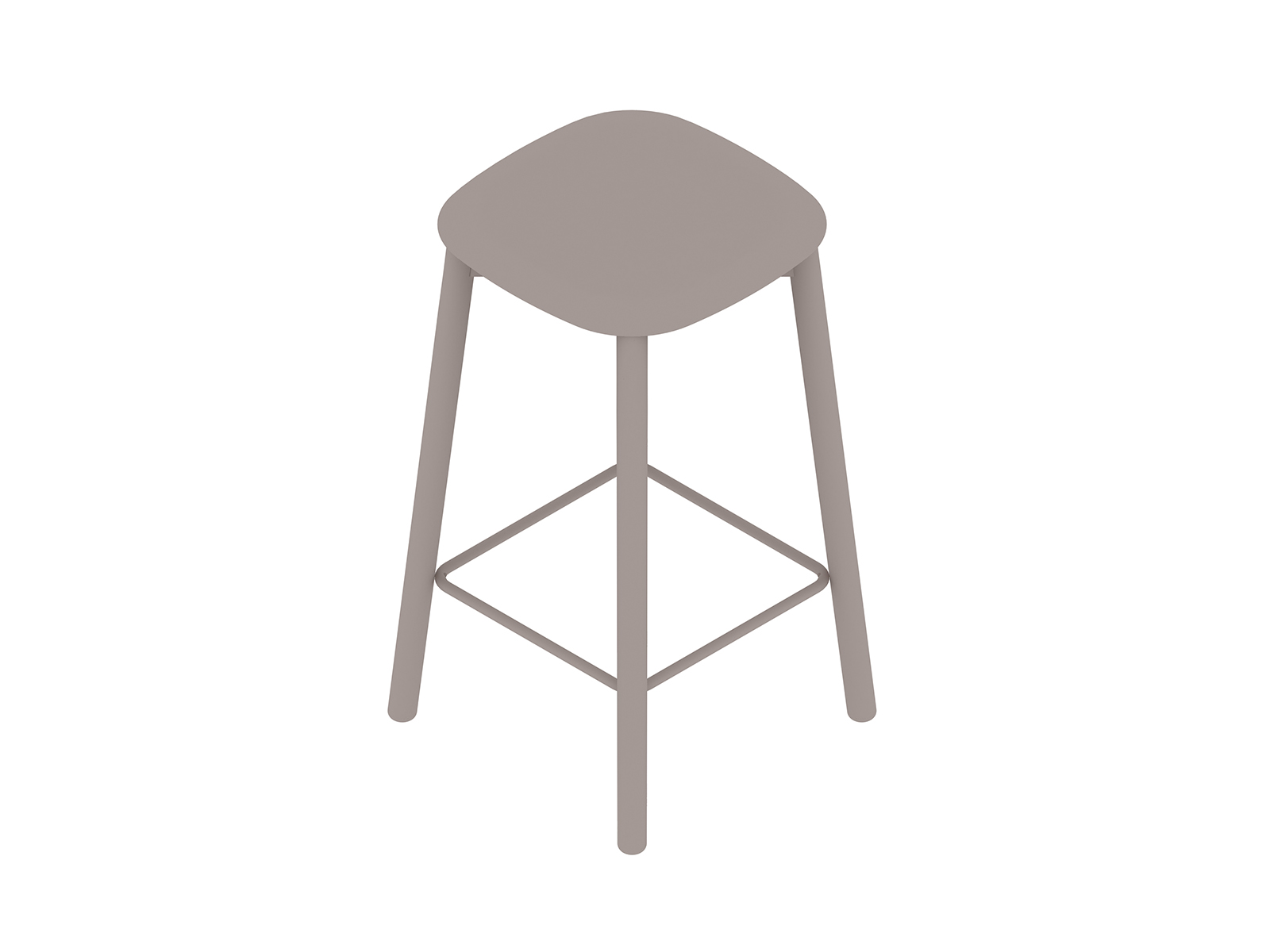 A generic rendering - Soft Edge Stool–Counter Height–Wood Legs–Wood Seat–Nonupholstered