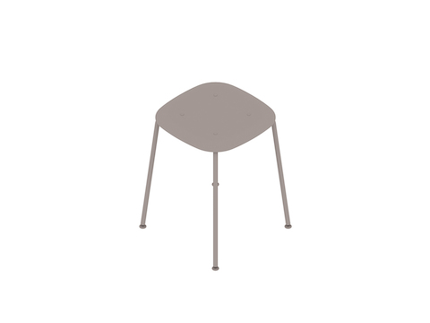 A generic rendering - Soft Edge Stool–Low Height–Steel Legs–Polypropolene Seat–Nonupholstered